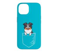 Carcasa para iPhone 14 Funny Kawaii Pocket Tri Color Australian Shepherd Dog Lover