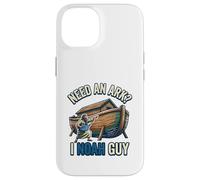 Carcasa para iPhone 14 Funny Noah Ark Guy Christian Bible Juego de Palabras Humor Domingo Iglesia