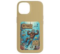 Carcasa para iPhone 14 Funny Retired Not My Problem Anymore Scuba Bigfoot