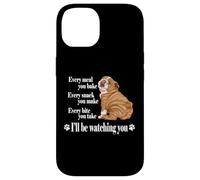 Carcasa para iPhone 14 Funny Retro Vintage Snack Make Meal Bake English Bulldog