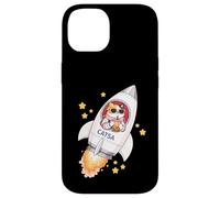 Carcasa para iPhone 14 Funny Space Cat Astronauta Bebiendo Boba Bubble Milk Tea Niños