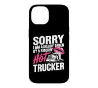 Carcasa para iPhone 14 Funny Truckers Esposa Camionero Caliente Novia Camionero Conductor