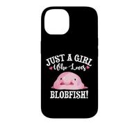 Carcasa para iPhone 14 Funny Womens Kids Just A Girl Who Loves Blobfish Lover