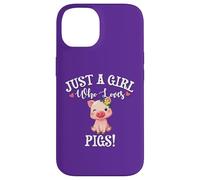 Carcasa para iPhone 14 Funny Womens Moms Girl Who Loves Pigs Cute Show Pig Lover