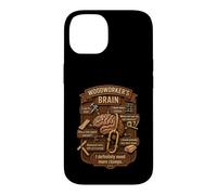 Carcasa para iPhone 14 Funny Woodworker Brain Woodworking Humor Carpenter