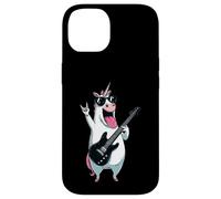 Carcasa para iPhone 14 Gafas de Sol Rock Unicorn Guitarist Guitarist Electric Guitar Player