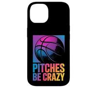 Carcasa para iPhone 14 Game Day Baseball Fan Pitches be Crazy para Mujer