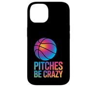 Carcasa para iPhone 14 Game Day Baseball Fan Pitches be Crazy para Mujer