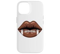 Carcasa para iPhone 14 Game Day Football Lips Sexy Fan Spirit