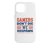 Carcasa para iPhone 14 Gamers Don't Die We Respawn Sparklers Patriotic Hombres Mujeres
