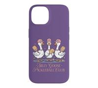 Carcasa para iPhone 14 Gansos Divertidos del Club de Pickleball de Ganso Tonto