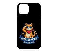 Carcasa para iPhone 14 Gatito Divertido y patriótico del 4 de Julio de EE. UU., Meowt of My Way