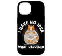 Carcasa para iPhone 14 Gato Divertido, no Tengo ni Idea de lo Que pasó, la dueña de Yarn Cat, Kitty