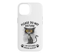 Carcasa para iPhone 14 Gato Gracioso ya Molesto Déjame Solo Kitty