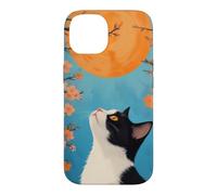 Carcasa para iPhone 14 Gato Japonés Mirando Al Sol