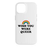 Carcasa para iPhone 14 Gay Pride Wish You were Queer Rainbow Pride LGBTQ Lesbian