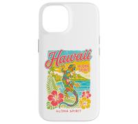 Carcasa para iPhone 14 Gecko Hawaiano Hibiscus Beach Tropical Hawaii Aloha Spirit