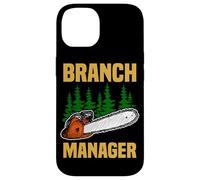 Carcasa para iPhone 14 Gerente de sucursal Forestal leñador Motosierra Cortar Madera