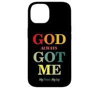 Carcasa para iPhone 14 God Always Got Me, My Peace My Joy Cool Quotes Graphic