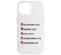 Carcasa para iPhone 14 Grace Acrostic - 5 Christian Faith Bible Verse Scriptures