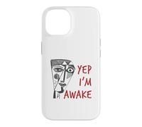 Carcasa para iPhone 14 Gracioso Diciendo Que sí, Estoy Despierto con Cara de cubismo