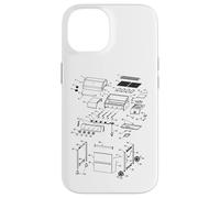 Carcasa para iPhone 14 Gráfico de Diagrama de Plano de Barbacoa para Hombre