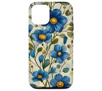 Carcasa para iPhone 14 Gráfico de patrón de Acuarela Forget Me Not Flower