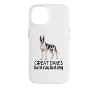 Carcasa para iPhone 14 Gran Perro danés Corazón de un león Tamaño de un Pony Pet