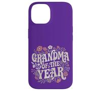 Carcasa para iPhone 14 Grandma of The Year Retro Floral Cute Grandmother Vintage