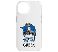 Carcasa para iPhone 14 Greek Girl Greek Heritage Greece Flag