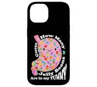 Carcasa para iPhone 14 Guess How Many Jelly Beans Are in my Tummy Funny Kawaii