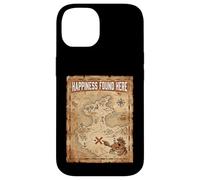 Carcasa para iPhone 14 Happiness Found Here Vintage Pirate Map Crab