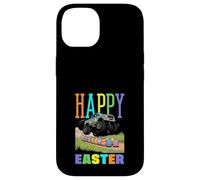 Carcasa para iPhone 14 Happy Easter Monster Truck Cool Digger Niños Niños Niños