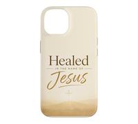 Carcasa para iPhone 14 Healed in The Name of Jesus - Cross at Sunrise