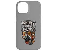 Carcasa para iPhone 14 Highlander escocés con un Vaso de Whisky