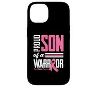 Carcasa para iPhone 14 Hijo Orgulloso de una mamá guerrera Concientización sobre el cáncer de Mama