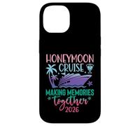 Carcasa para iPhone 14 Honeymoon Cruise 2026 Just Married Matching Couples Vacation