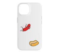 Carcasa para iPhone 14 Hot Dog Saltando En Bun Retro Summer BBQ Grill 4 de Julio
