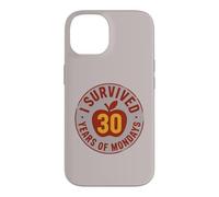 Carcasa para iPhone 14 Humor de Maestros Jubilados: sobreviví 30 años de Lunes