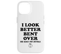 Carcasa para iPhone 14 I Look Better Bent Over Book See Back for Details Peach Butt