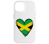 Carcasa para iPhone 14 I Love Jamaica Flag Heart se enorgullece de ser Papa Mama Boy jamaiquino