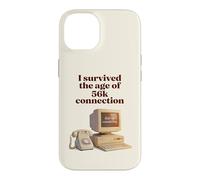 Carcasa para iPhone 14 I Survived The Age of 56k Connection: Funny Dial-Up PC Humor