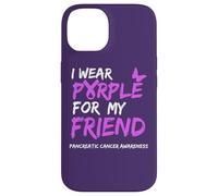 Carcasa para iPhone 14 I Wear Purple for my Friend Pancreatic Cancer Awareness