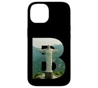 Carcasa para iPhone 14 Iconic Brasil Paisaje Cristo Redentor Letra B