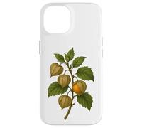 Carcasa para iPhone 14 Impresión artística Vintage botánica Physalis Golden Berry