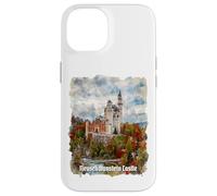 Carcasa para iPhone 14 Impresión de Acuarela del Castillo de Neuschwanstein Alemania