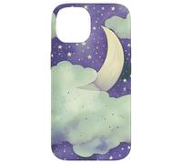 Carcasa para iPhone 14 In My Fantasy Era Witchy Green Sage Purple Moon Phases Stars