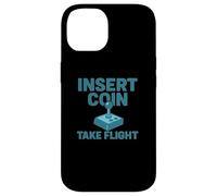 Carcasa para iPhone 14 Insertar Coin Take Flight Videojuego Retro