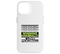 Carcasa para iPhone 14 Irónico Jugador de Pickleball Aficionado a Beber un Tiro