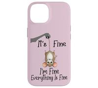 Carcasa para iPhone 14 It's Fine I'm Fine Everything is Fine Funny Cute Mouse Rat